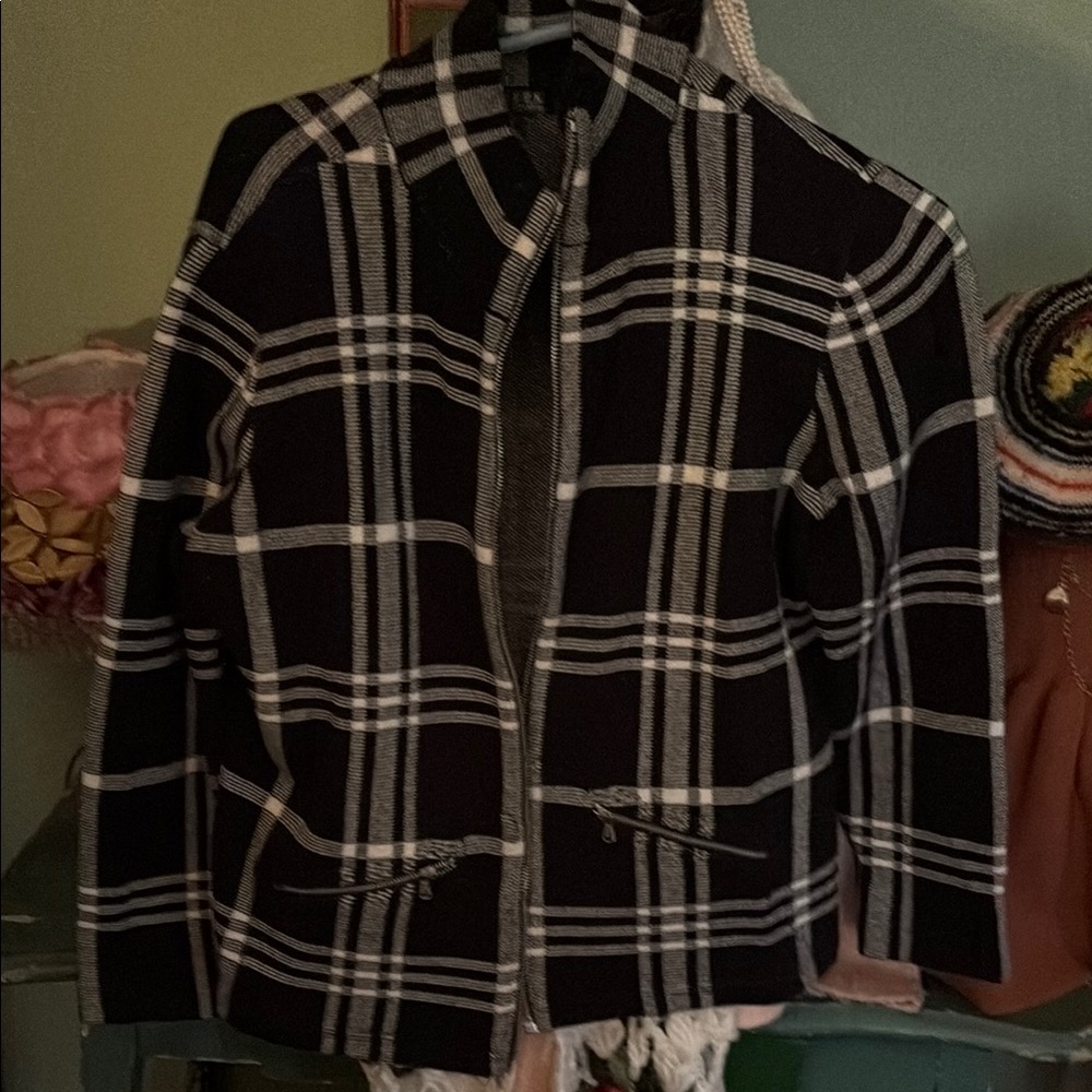 Black and White Plaid Jacket Ralph Lauren